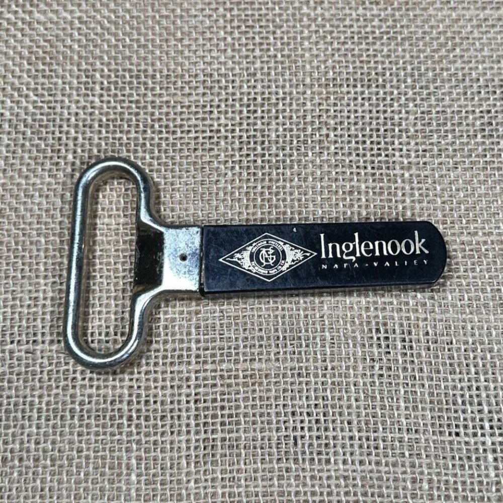 Inglenook Napa Valley CA Wine Opener 2 Prong Cork Puller + Advertising Case
